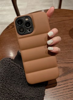 Buy Brown Puffer Jacket Case (Matte) for Apple Iphone 13 Pro Max in UAE