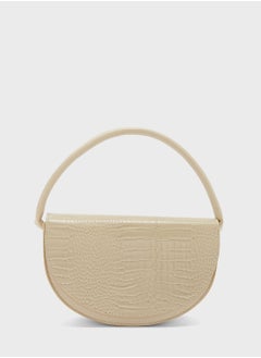 Buy Croc Effect Half Moon Shoulder Bag in Saudi Arabia