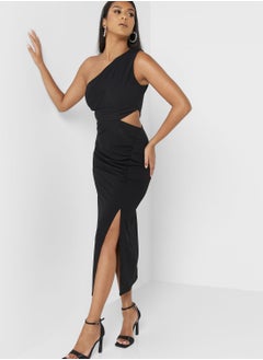 Buy One Shoulder Cut Out Dress in Saudi Arabia