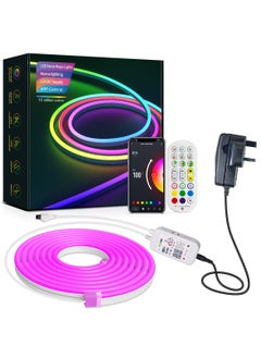 Buy 3M UanTii Smart Neon Light Strip Tuya Wifi RGB Lighting Strip Waterproof Music Sync Cuttable  LED Lighting Strip Works With Tuya Smart Life App and Alexa Google Home in Saudi Arabia