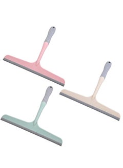 Buy 3 Pack of Squeegee for Shower, Hand Held Rubber Glass Shower Squeegee, with Hanging Hole Squeegee for Shower, Glass Door, Car Windows, Multifunctional Squeegee Tool in UAE