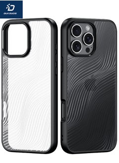 Buy iPhone 16 Pro Max Case, Military Grade Anti-Drop Slim Shockproof Frosted Back Cover,  [SGS Dropproof Certification][Streamline Texture][Frosted Feel] Case Cover for Apple iPhone 16 Pro Max, Black in UAE