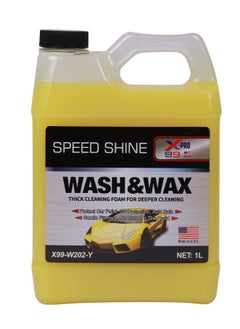 Buy American Car Shampoo And Polish, Thick Foam For Deep Cleaning, Advanced Formula Protects Car Paint From Sunlight And Repels Water, 1 Liter. in Saudi Arabia