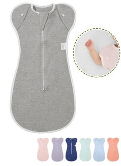 اشتري Baby Swaddle , Baby Sleep Sack for 0-9 Month, Self-Soothing Swaddles for Newborns, New Born Essentials for Baby, Grey في الامارات