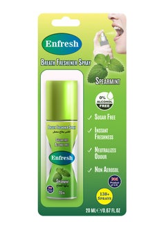 Buy Enfresh Breath Fresher Spray 20ml - Spearmint in UAE