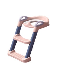 اشتري Kids Potty Training Seat Comfortable Safe Toilet Trainer with Adjustable Step Stool Ladder PVC Soft Pad Potty Training Toilet for Toddlers Boys Girls في الامارات