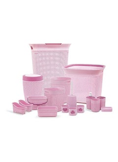 Buy Carmen Printed Bathroom Set 17 Pcs  XL in Egypt