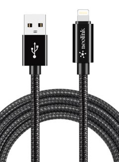 Buy Neolink 1M Heavy Duty Braided Nylon 20W 2.4A Type A to Lightning 480Mbps High-Speed Data Transfer Cable, ROHS Certified Lightning Cable Fast Charging Cords Compatible with iPhones/Airpods/Car Chargers in UAE