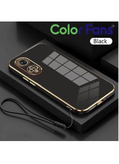 اشتري Mobile Phone Case for Huawei Nova 9 Electroplated Protective Case Gold-Black في السعودية