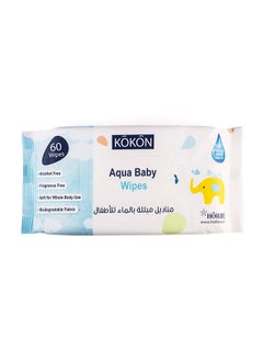 Buy Aqua Baby Wipes - 60 Pieces in Saudi Arabia