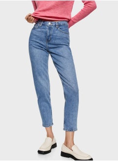 Buy High Waist Mom Jeans in Saudi Arabia