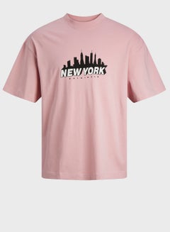 Buy Printed Crew Neck T-Shirt in Saudi Arabia