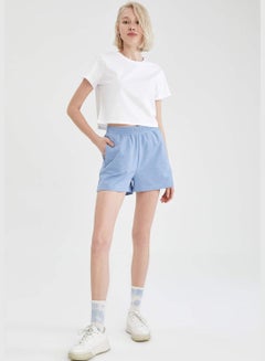 Buy Regular Hem Regular Fit Shorts in UAE