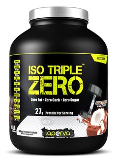 Buy Iso Triple Zero Isolate Whey Protein Next Generation, Zero Sugar, Zero Carb and Zero Fat, Belgian Choco Peanut Flavor, 4 Lb in UAE