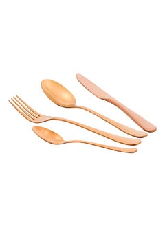 Buy 24-Piece Vintage PVD Coated Stainless Steel Cutlery Set Copper 1133X1B3X1C40 in Saudi Arabia