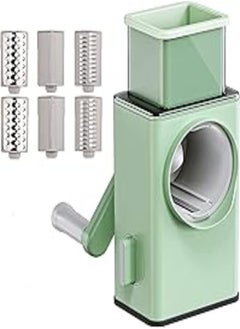 Buy Xectes 3 in1 manual rotary cheese grater shredder round mandoline slicer for kitchen salad vegetable potato slicer cutter cheese shredder with handle and strong suction slicer chopper in Egypt