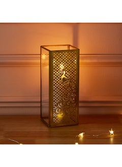 اشتري Flicker Peacock Cutwork Metal Candle Holder 10 x 25.5 x 10 cm في الامارات