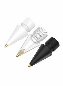 Buy Replacement Nibs for Apple Pencil - 3 Pack Compatible with 1st & 2nd Gen, Durable Fine Point Tips for Precise Control, No Wear, Includes Clear, Black, and White Options in Saudi Arabia