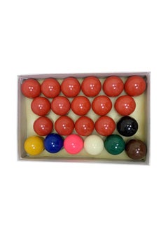 Buy Snooker Ball Set Tournament 15 Reds Plus Colors And White Cue Ball Suitable For Official Game Home Game Strong And Durable Perfect For Practicing in UAE