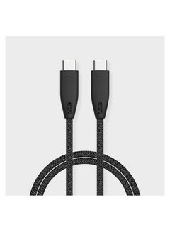 Buy USB-C to USB-C Cable Braided 1.2M Designed to Withstand up to 15000+ bends Compatible with Samsung S21 S20 Note 20 10 9 Huawei P30 P20 Lite iPad Pro Mini Air and more, Black in UAE