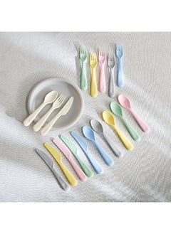 Buy Ela 18-Piece Knife with Fork and Spoon Set 16.3 x 3.3 cm in UAE