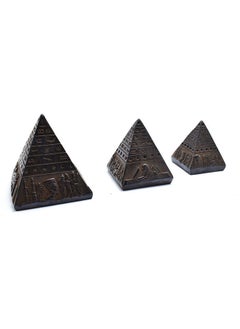 Buy immatgar pharaonic pyramids Statue ancient Egyptian souvenirs gifts for women and men Home Décor Sculpture Pharaohs art (shape 3 - Darck - 8 CM Height) in Egypt