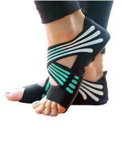 اشتري Yoga Socks, Toeless Non-Slip Grips & Straps, for Pilates Barre Ballet Bikram Workout for Women في الامارات