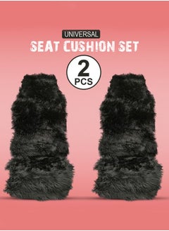 Buy 2 Piece Sheepskin Fur Car Seat Covers Universal Size Long Wool Car Seat Cushion for Adult Man and Women in Saudi Arabia