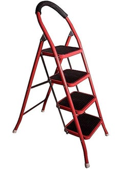 Buy 4-Step Portable Ladder Red/Black in UAE