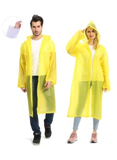 Buy Raincoat Rain Poncho for Adults, EVA Rain Poncho for Women and Men Reusable Raincoat Jacket Packable Raincoat for Family FishingTravelEmergencyno PVC with Hood and Elastic Sleeveng in Saudi Arabia