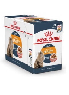 Buy Royal Canin Feline Care Nutrition Hair & Skin Gravy Cat Wet Food Pouches 12x85g in UAE