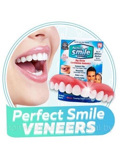 اشتري Perfect Smile Upper Veneer False Teeth, Nature, and Comfortable, One Size Fits Most.  Fix Your Smile at Home in Minutes!  Comfortable Upper Cosmetic Veneer for A Perfect Smile! في الامارات