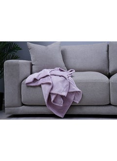 Buy Coral Fleece Blanket 120X170Cm Burnished Lilac in UAE