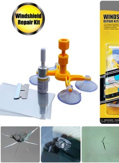 Buy Windshield Repair Kit, 4 Pcs Car Glass Repair Kit, Windshield Crack Repair Kit, Glass Repair Fluid Quick Fix for Chips, Cracks, Star-Shaped Crack in UAE