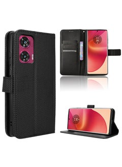 Buy Case Cover for Motorola Edge 50 Fusion With Full Body Camera Len Protector PU Leather Wallet Card Holder Shockproof Protective Back Cover With Release Hand Phone Daily Video Kickstand in Saudi Arabia