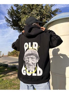 اشتري old-is-gold-unisex-oversized-hoodie-black-1 في مصر