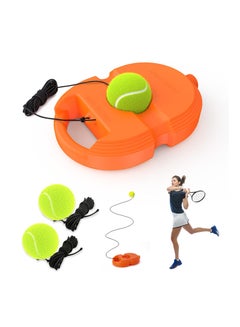 Buy Tennis Trainer Rebound Ball, with 3 String Balls, Solo Tennis Sports Self-Study Training Equipment, for Self-Pracitce, Portable Tennis Practice Training Tools for Beginners, Sport Exercise in Saudi Arabia