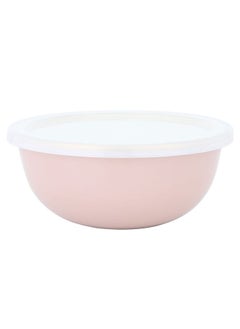 Buy Turkey Light Pink Bowl With Plastic Lid 16 Cm in UAE