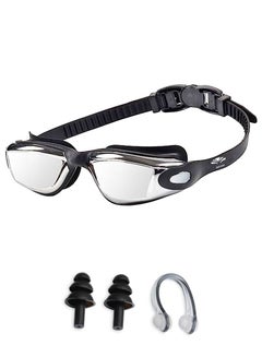 Buy Swim Goggles for Men Women Teens Anti-Fog UV Protection Leak-Proof Professional swim goggles with nose clip and earplugs in Saudi Arabia