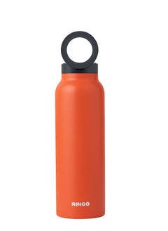 Buy Water Bottle 32Oz + Free Magnetic Booster Ring | Stainless Steel Hydration Bottle w/ Integrated MagSafe Phone Mount, 12Hrs Hot/24Hrs Cold, BPA-Free , Works w/ All Devices Android & iOS - Orange in UAE