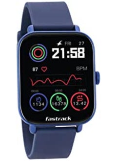 Buy TITAN Fastrack Reflex Vox 2 Blue Smart Watch  LCD Display BT calling Music Storage TWS Pairing in UAE