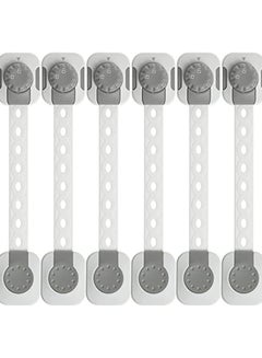 Buy Generic Child Safety Lock, Double Lock,Cabinet Locks Baby Proofing, Baby lock Adjustable Size/Flexible, One Pack in 6 Pcs 3M Adhesive, Easy Adjustable Strap, Multi-Purpose And Two-step Unlocking in UAE