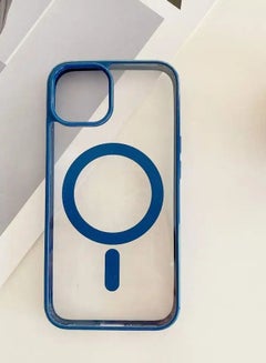 Buy iPhone 14 Plus Clear Case Magnetic Navy Blue in UAE