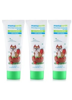 Buy Mamaearth 100% Natural Berry Blast Kids Toothpaste Fluoride Free, SLS Free, No Artificial Flavor best for baby, 50g, pack of 3 in Saudi Arabia