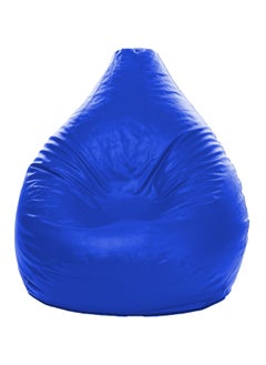 Buy Faux Leather Multi-Purpose Bean Bag With Polystyrene Filling Royal Blue in UAE