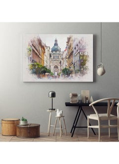 Buy Historical Building Old Town Town in Europe Printed Canvas wall art in Egypt