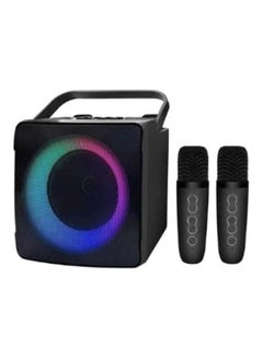 Buy SDRD SD-508 Home KTV Outdoor Portable Bluetooth Speaker with Dual Wireless Microphones in UAE
