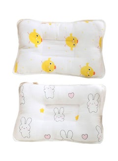 Buy 2-Piece Baby Pillow Cartoon Pattern Children Shaped Pillow, Head Protection Anti-Roll Baby Bedding Baby Nursing Pillow in UAE