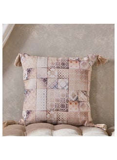 Buy Mahrgan Viz Printed Patchwork Cushion 40 x 40 cm in UAE