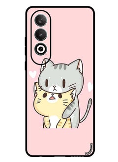 Buy Protective Case Anti Scratch Shock Proof Bumper Cover For Oppo K12 Two Cats Love in Saudi Arabia